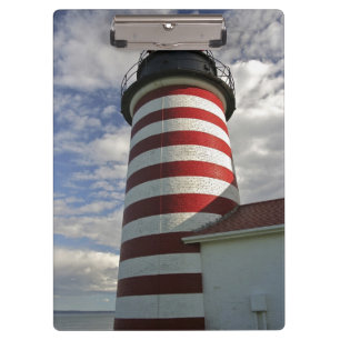 Carpeta De Pinza EE. UU., Maine, Lubec. Faro de West Quoddy Head