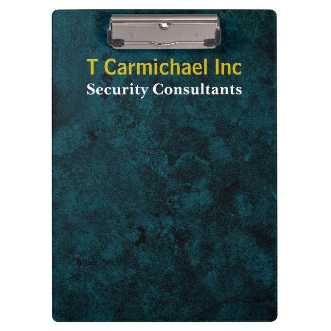 Carpeta De Pinza Efecto de Mármol de Grunge verde azulado (Anverso)