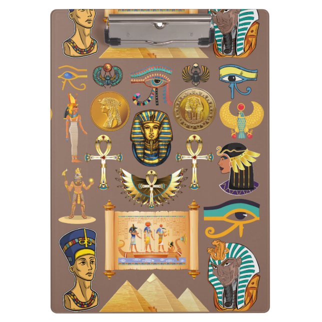 Carpeta De Pinza Egyptian Ancient Hieroglyphic Pattern Symbol (Anverso)