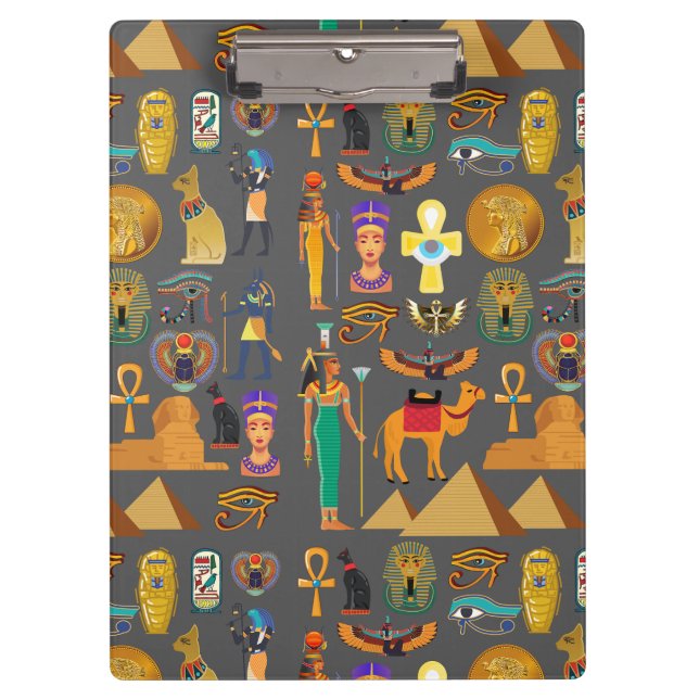 Carpeta De Pinza Egyptian Hieroglyphic Symbol Pattern pharaoh      (Anverso)