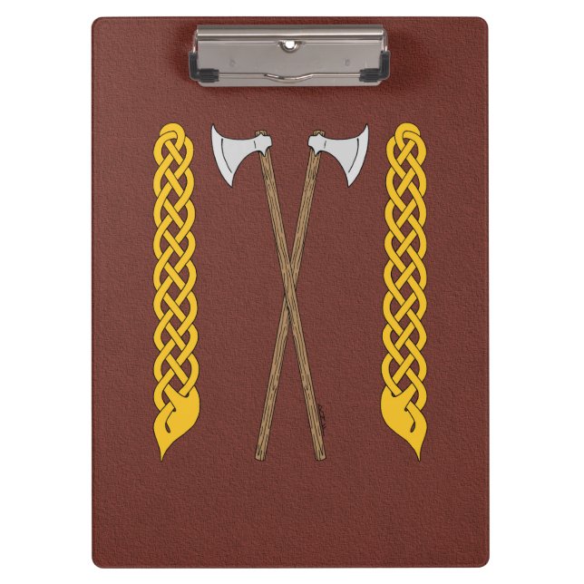 Carpeta De Pinza Ejes daneses/vikingos cruzados con el trabajo a pa (Anverso)