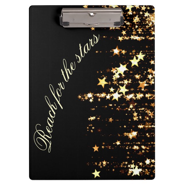 Carpeta De Pinza El alcance para las estrellas que tiran el oro (Anverso)