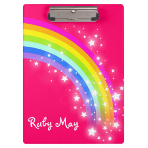 Carpeta De Pinza El arco iris de los niños protagoniza el rosa roj
