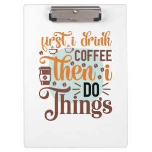 Carpeta De Pinza El arte del café primero que bebo café
