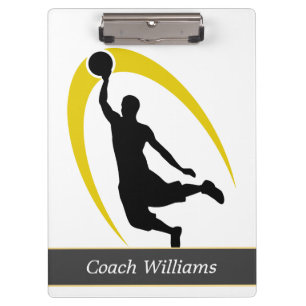 Carpeta De Pinza El baloncesto de oro negro personalizado