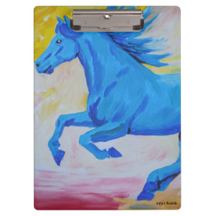 Carpeta De Pinza El caballo azul