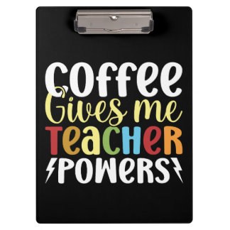 Carpeta De Pinza El café me da poderes docentes