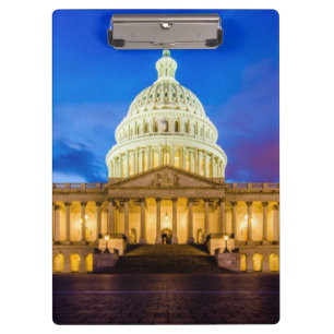 Carpeta De Pinza El capitolio de Estados Unidos en la hora azul