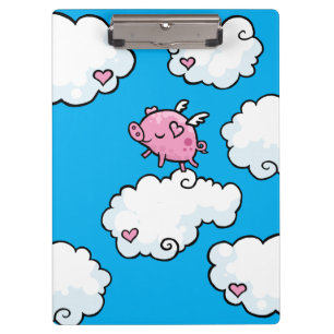 Carpeta De Pinza El cerdo del vuelo baila en el tablero de las