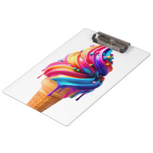 Carpeta De Pinza El clásico cono de helado vibrante de SlipperyJoe'