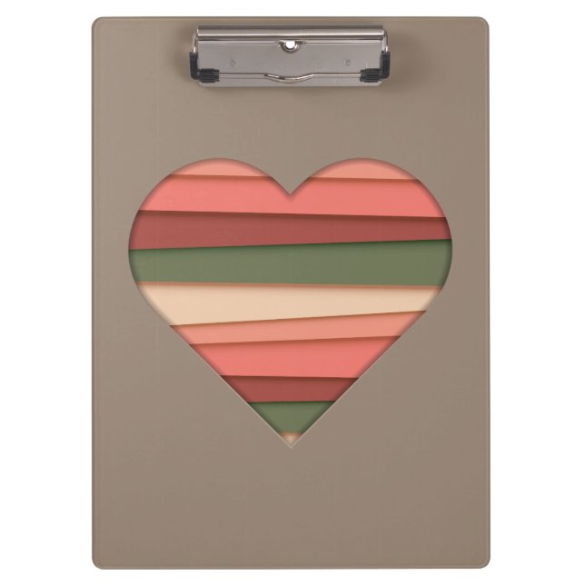 Carpeta De Pinza El día de San Valentín de Heart Love Striped (Anverso)