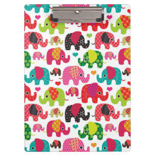 Carpeta De Pinza el elefante retro embroma el papel pintado del