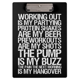 Carpeta De Pinza El entrenamiento es mi fiesta - Motivación del gim