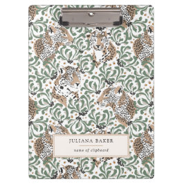 Carpeta De Pinza El follaje Leopardo moderno