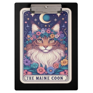 Carpeta De Pinza El gato Maine Coon Tarot – Felino Místico