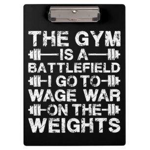 Carpeta De Pinza El Gimnasio Es Un Campo De Batalla - Motivación Pa