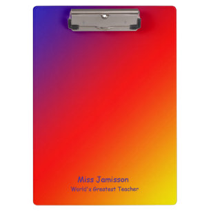 Carpeta De Pinza El mejor maestro del mundo del arco iris 2 idiomas