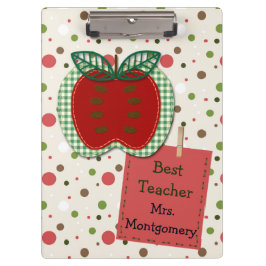 Carpeta De Pinza El mejor profesor Apple personalizado