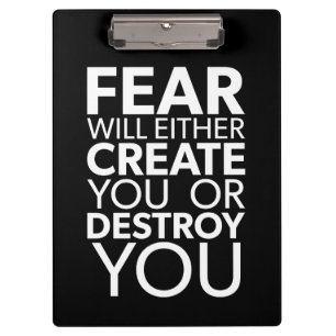 Carpeta De Pinza El Miedo Te Creará O Destruirá - Inspirador
