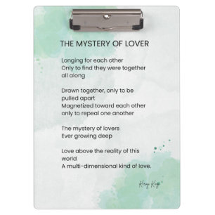 Carpeta De Pinza El Misterio De Los Amantes - Poema Del Amor