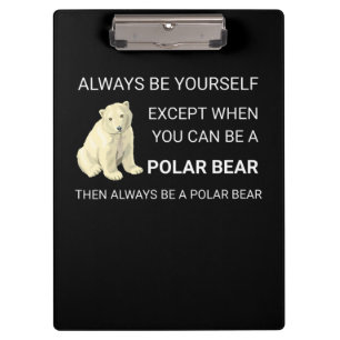Carpeta De Pinza El Oso Polar Gracioso Siempre Sea Tu Propio Amante