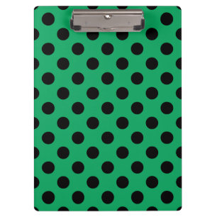 Carpeta De Pinza El polka negro se pone en verde fresco