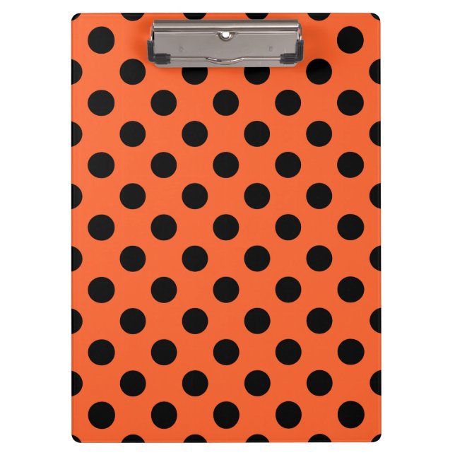 Carpeta De Pinza El polka negro se pone sobre el naranja (Anverso)