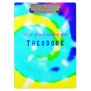 Carpeta De Pinza El remolino de arcoiris de tinte personalizado es 