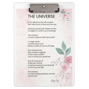 Carpeta De Pinza El Universo - Aumentando el Poema del Empoderamien