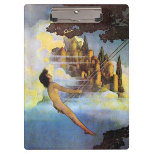 Carpeta De Pinza El vintage pequeño Maxfield Parrish del pájaro