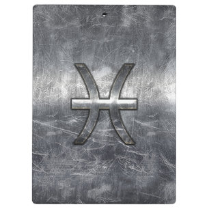 Carpeta De Pinza El zodiaco de Piscis firma adentro la impresión d