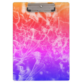 Carpeta De Pinza Electric Light Lines Gradient Abstract. Clipboard