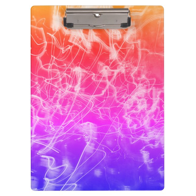 Carpeta De Pinza Electric Light Lines Gradient Abstract. Clipboard (Anverso)