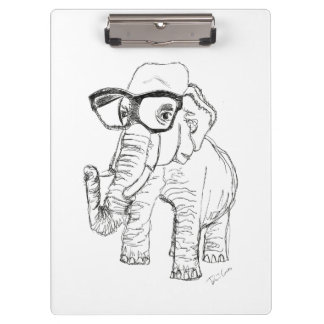 Carpeta De Pinza Elefante con el tablero de los vidrios