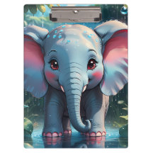 Elefante lindo en la lluvia