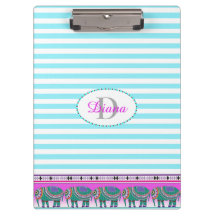 Elefante Ornate Turquesa Despojado Personalizado