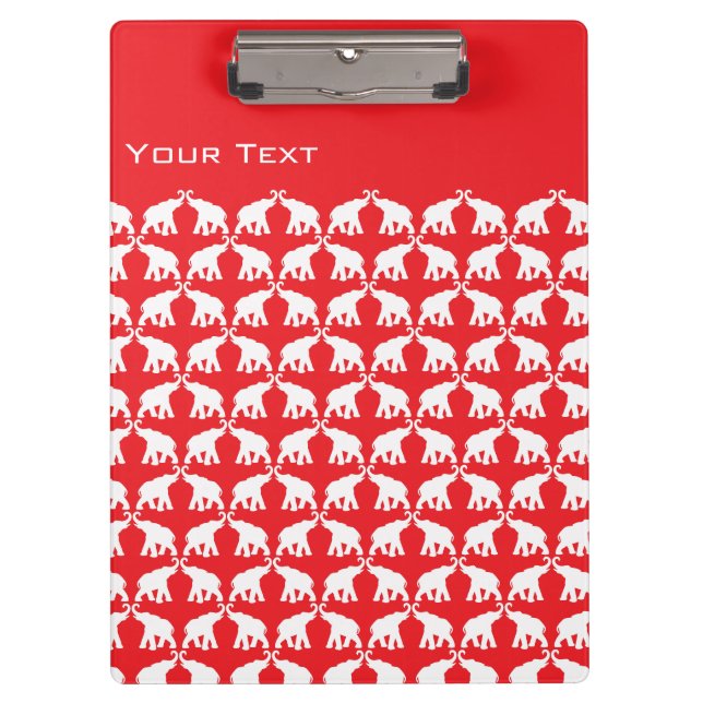Carpeta De Pinza Elefante Rojo Afortunado (Anverso)