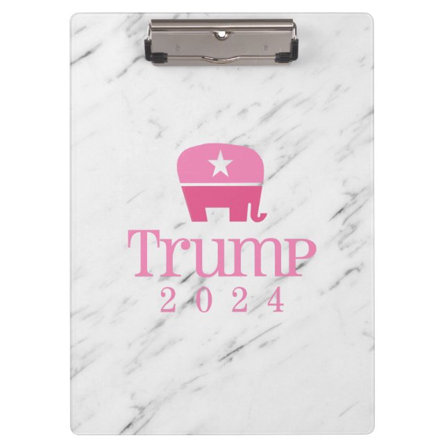 Carpeta De Pinza Elefante rosa de Trump 2024 (Anverso)