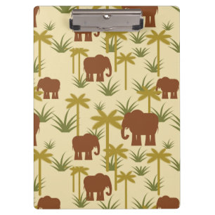 Carpeta De Pinza Elefantes y palmas en camuflaje