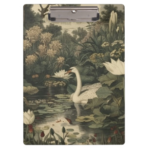 Carpeta De Pinza Elegancia Botánica – Cisne en el Bosque