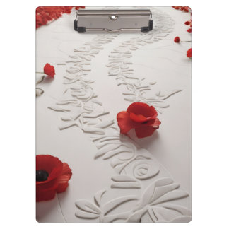 Carpeta De Pinza Elegant Red Blossom Path Floral Art