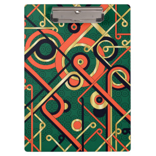 Carpeta De Pinza Elegante Art Deco Geométrico