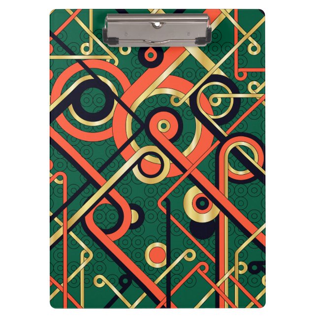 Carpeta De Pinza Elegante Art Deco Geométrico (Anverso)