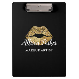 Carpeta De Pinza Elegante artista de maquillaje de Black Gold Kiss