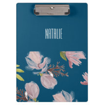 Elegante azul marino y rosa personalizado
