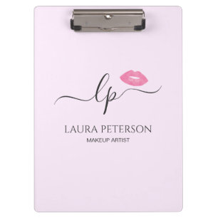 Carpeta De Pinza Elegante caligrafía manuscrita de labios rosas