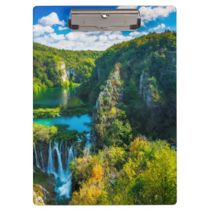 Carpeta De Pinza Elegante cascada escénica, Croacia