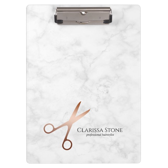 Carpeta De Pinza Elegante estilista moderno de las tijeras de oro r (Anverso)