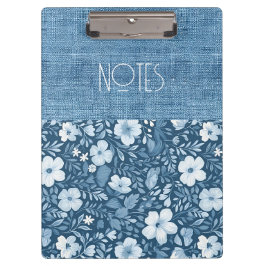 Carpeta De Pinza Elegante estilo botánico azul falso negro