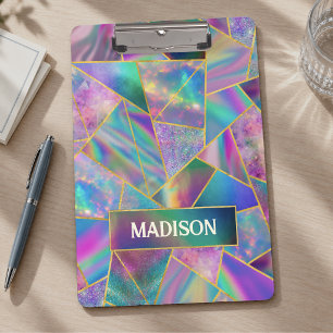 Carpeta De Pinza Elegante falso oro chic holográfico
